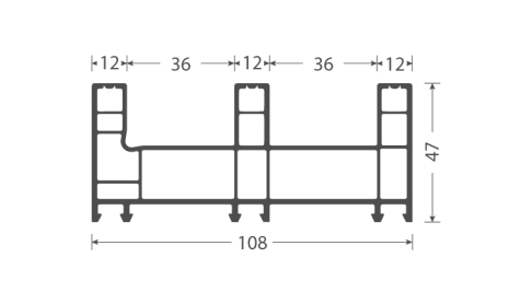 AP-12 Sliding 3 Track Frame