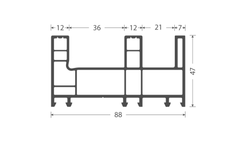 AP-13 Sliding 2.5 Track Frame